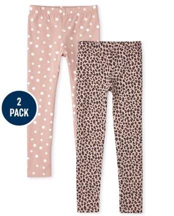 Girls Print Leggings 2-Pack