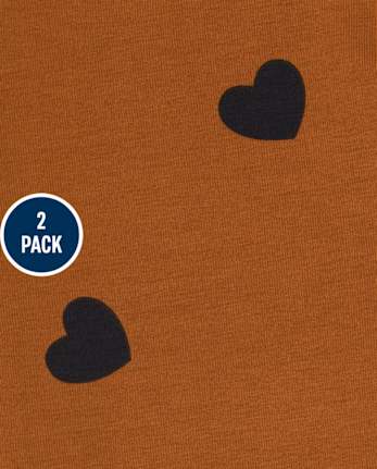 Lot de 2 leggings imprimés pour fille