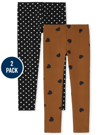Lot de 2 leggings imprimés pour fille