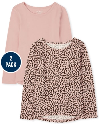 Girls Leopard Top 2-Pack