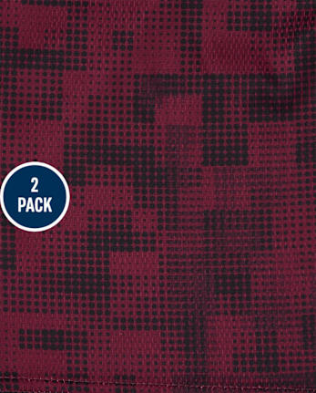 Boys Print Mesh Performance Basketball Shorts 2-Pack