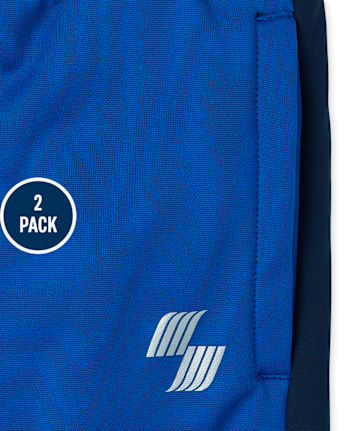 Lot de 2 pantalons de jogging performants à rayures latérales pour garçon