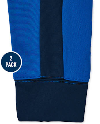 Lot de 2 pantalons de jogging performants à rayures latérales pour garçon