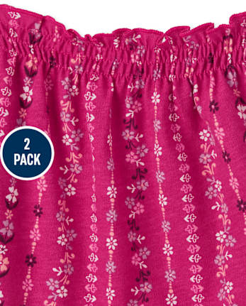 Girls Print Everyday Dress 2 Pack