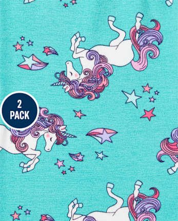 Lot de 2 leggings imprimés pour fille