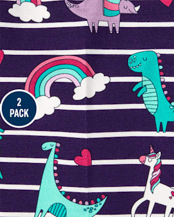 Girls Print Leggings 2-Pack