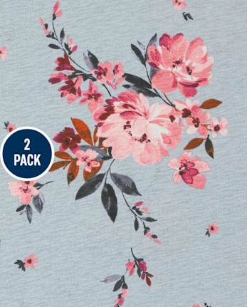 Pack de 2 tops florales para niñas
