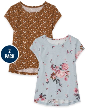 Girls Floral Top 2-Pack