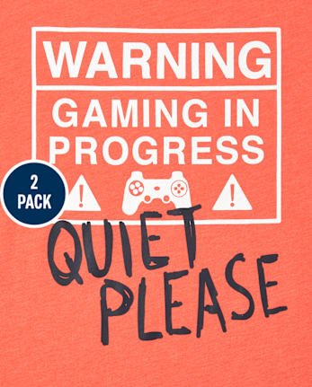 Camiseta con gráfico de videojuego para niño, paquete de 2