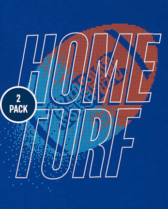 Camiseta con gráfico de fútbol para niño, paquete de 2