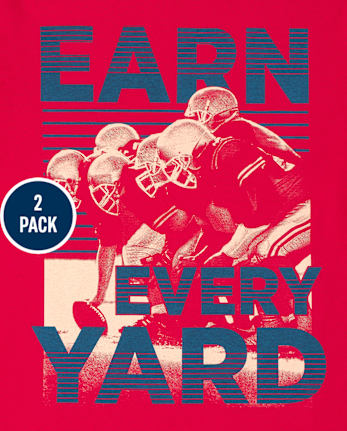 Camiseta con gráfico de fútbol para niño, paquete de 2