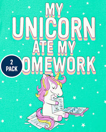 Lot de 2 t-shirts graphiques animaux pour fille