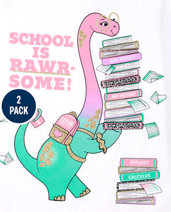 Girls School Graphic Tee 2-Pack