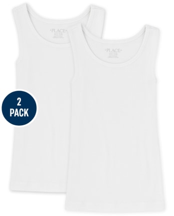 Girls Basic Mix And Match Sleeveless Ribbed Tank Top 2-Pack | The ...
