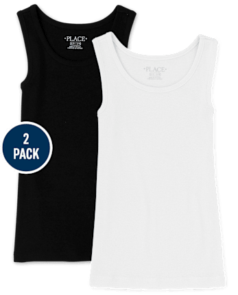 Girls Ribbed Tank Top 2-Pack