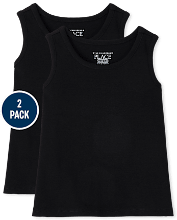 Toddler Girls Ribbed Tank Top 2-Pack