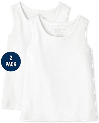 Toddler Girls Ribbed Tank Top 2-Pack