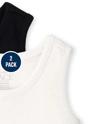 Toddler Girls Ribbed Tank Top 2-Pack