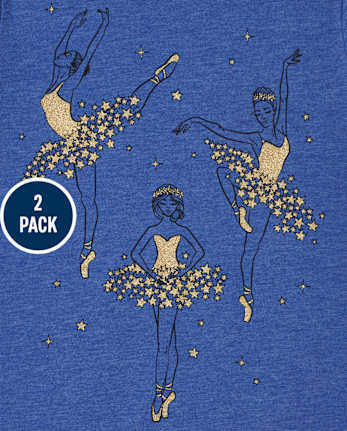 Girls Dance Graphic Tee 2-Pack