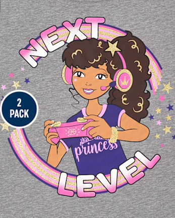 Girls Video Game Graphic Tee 2-Pack