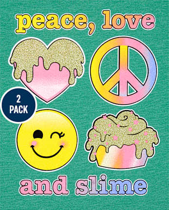 Girls Slime Graphic Tee 2-Pack