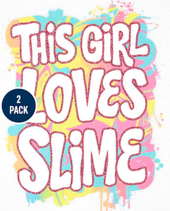 Girls Slime Graphic Tee 2-Pack
