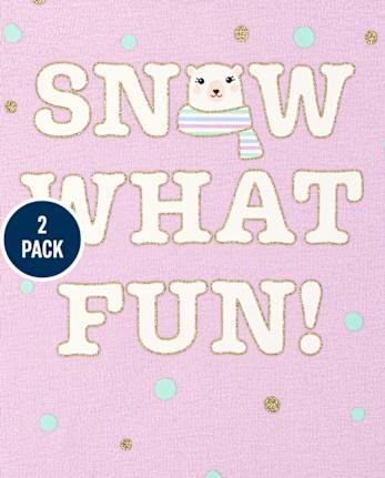 Toddler Girls Polar Bear Top 2-Pack