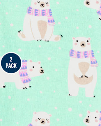 Toddler Girls Polar Bear Leggings 2-Pack