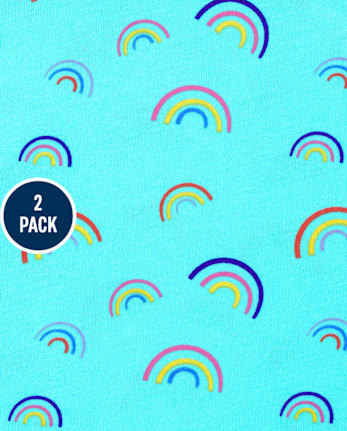 Toddler Girls Rainbow Space Everyday Dress 2-Pack
