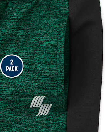 Pack de 2 pantalones deportivos deportivos con rayas laterales para niño