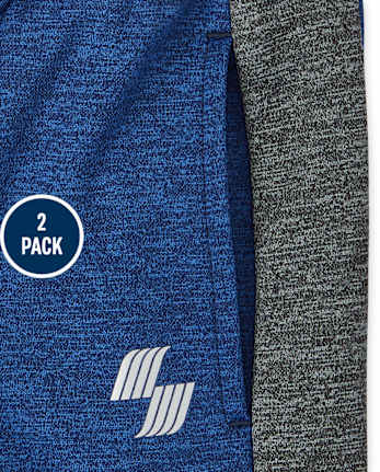 Pack de 2 pantalones deportivos deportivos con rayas laterales para niño