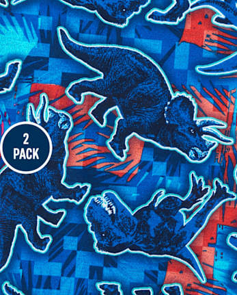 Boys Dino Shark Pajamas 2-Pack