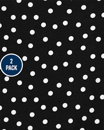 Girls Curved Hem Top 2-Pack