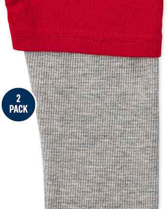 Lot de 2 hauts graphiques 2 en 1 pour tout-petits garçons