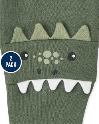 Lot de 2 pantalons dinosaures pour bébé garçon