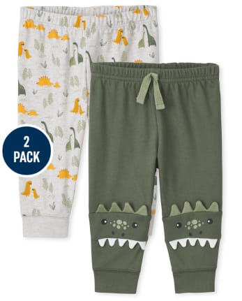 Lot de 2 pantalons dinosaures pour bébé garçon