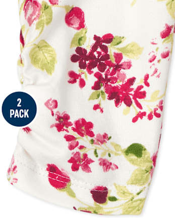 Baby Girls Floral Tutu Leggings 2-Pack