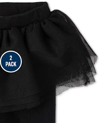 Lot de 2 leggings tutu à carreaux pour bébé fille