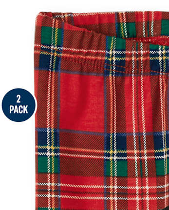 Lot de 2 leggings tutu à carreaux pour bébé fille