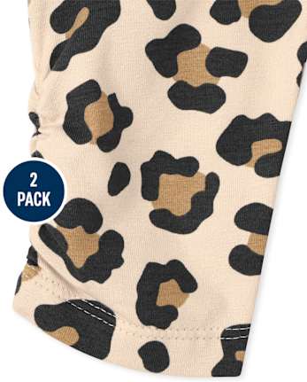 Pack de 2 leggings de leopardo para bebé niña