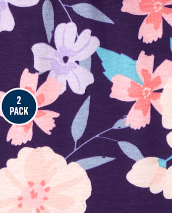 Baby Girls Floral Bodysuit Dress 2-Pack