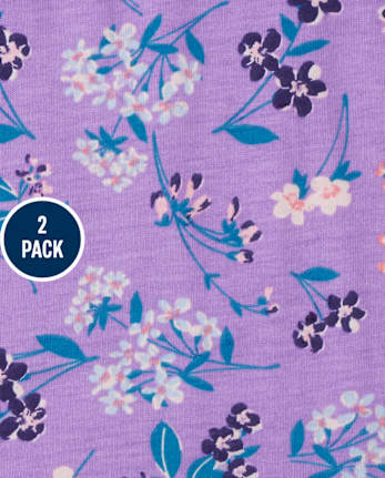 Baby Girls Floral Bodysuit Dress 2-Pack