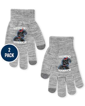 Paquete de 2 guantes para enviar mensajes de texto con parches para niños