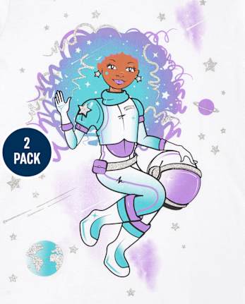 Girls Can Graphic Tee 2-Pack