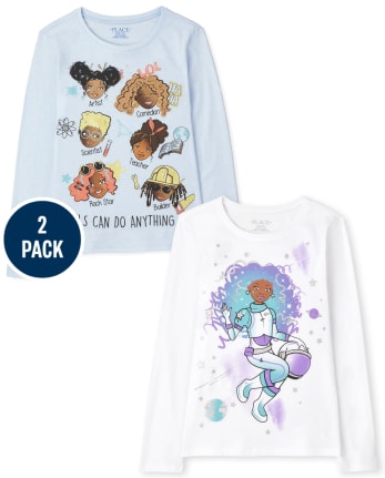 Girls Can Graphic Tee 2-Pack