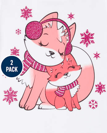 Toddler Girls Animal Graphic Tee 2-Pack