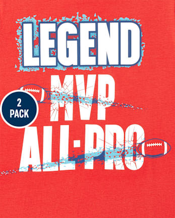 Boys Football Graphic Tee 2-Pack