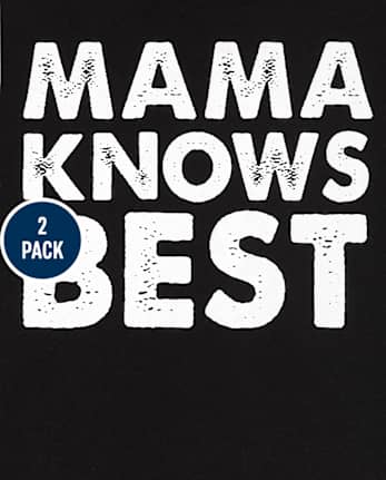 Paquete de 2 camisetas con estampado de mamá para niños pequeños