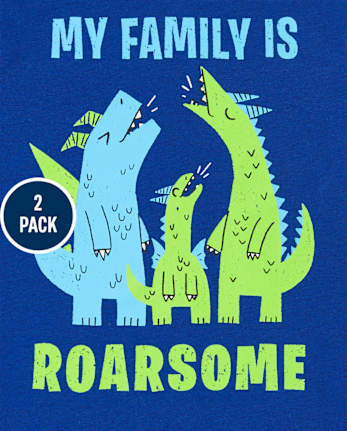 Baby And Toddler Boys Family Graphic Tee 2-Pack