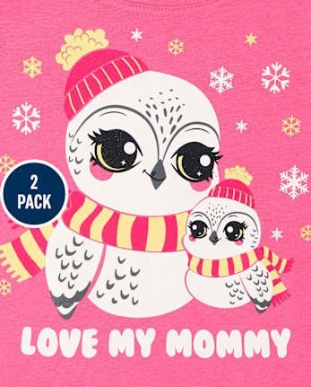 Toddler Girls Mom Graphic Tee 2-Pack
